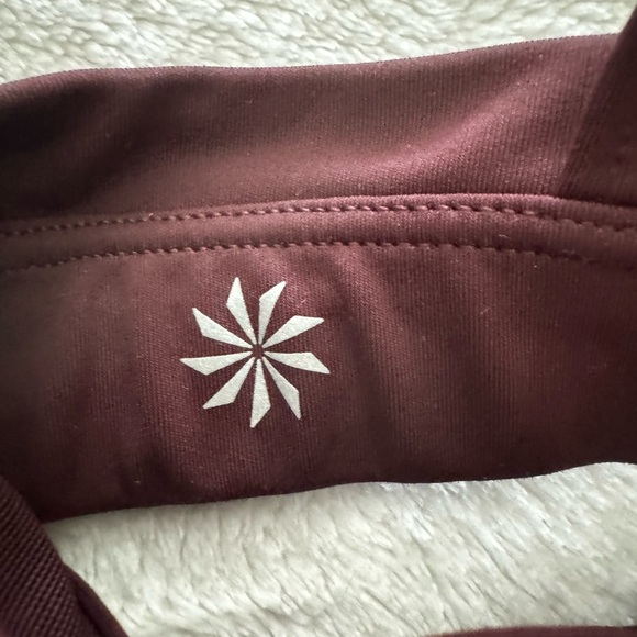 Athleta Ribbed Racerback Crisscross Sports Bra Size XS Cocoa Brown - Picture 5 of 14